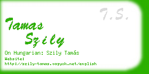 tamas szily business card